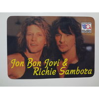 Календарик 1998 г. Джон Бон Джови и Ричи Самбора.
