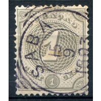 Нидерландские колонии - Кюрасао - 1889/91г. - цифры, печать Саба, 1 с - 1 марка - гашёная [Mi 19]. #3-WB-89-A-1