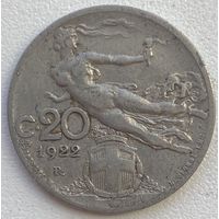 Италия 20 чентезимо 1922 г.