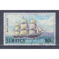 [1142] Ямайка 1974. Корабли.Парусники. Гашеная марка.
