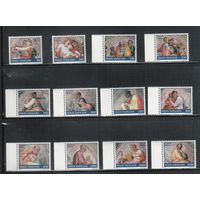 Ватикан-1991,(Мих.1023-1034)  **   , Сикстинская Капелла Микеланджело, Живопись (полная серия)