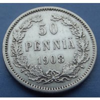Финляндия в составе РИ. 50 пенни 1908