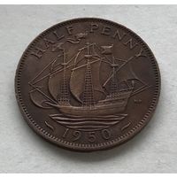 Великобритания пол-пенни 1950 Георг VI