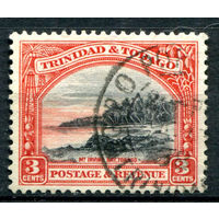 Британские колонии - Тринидад и Тобаго - 1935/37г. - ландшафты, архитектура, перфорация 12 3/4:12 1/2, 3 с - 1 марка - гашёная [Mi 117]. #4-B5-136-A-1