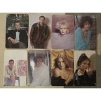 Календарики карманные артисты 8 шт. Одним лотом