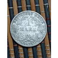 Германия 1 марка 1875 года . Серебро . С рубля .