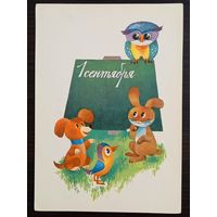 Дергилева 1 сентября 1980 чистая открытка СССР