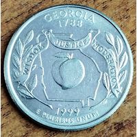США 25 центов (квотер) 1999 г. D. Джорджия