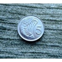 Werty71 Каймановы острова 5 центов 1996 Криветка средний портрет Королевы