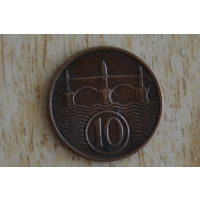 Чехословакия 10 геллеров 1937 с 1 руб