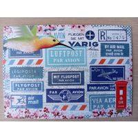 О-11. ПОДПИСАННАЯ ОТКРЫТКА. ГЕРМАНИЯ. АВИА ПОЧТА. КОЛИБРИ.