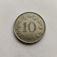 Мальта 10 центов 1972 г.