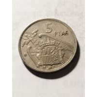 Испания 5 песет 1957