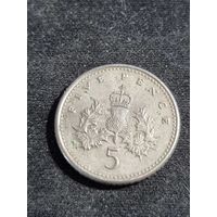 Великобритания 5 пенсов 1991