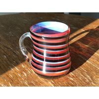 Чашка цветное стекло 10х9см винтаж