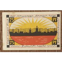 Нотгельд 75 пфеннигов 1921 год. Шмёльн. Веймарская республика