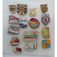 Значки "Слава Советской армии" - 15 шт.