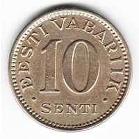 Эстония 10 центов 1931 г. Ni-Lt