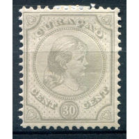 Нидерландские колонии - Кюрасао - 1892/96г. - королева Вильгельмина, 30 с - 1 марка - MH, есть пузырьки на клее [Mi 29]. #3-WB-89-A-1