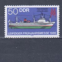 [1190] Германия,ГДР 1986. Корабль. MNH