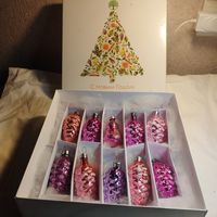 Елочные новогодние игрушки СССР, шишки.