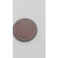 ГВИНЕЯ ПОРТУГАЛЬСКАЯ 20 сентаво 1933 год