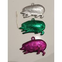 Ёлочные игрушки Ёжики пластик