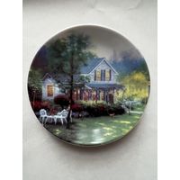 Тарелка декоративная 100мм  фарфор