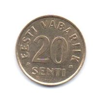 ЭСТОНСКАЯ РЕСПУБЛИКА. 20 СЕНТОВ 1992