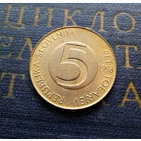 5 толаров 1998 Словения #01 aUNC