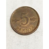 Финляндия 5 пенни 1963