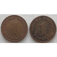 Германия 1 пфенниг 1969 г. F. Цена за 1 шт.
