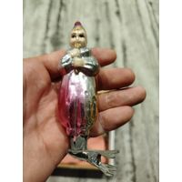 Ёлочная игрушка клоун с флейтой 60е года,хороший сохран,с рубля