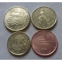 Набор евро монет Италия 2023 г. (5, 10, 20, 50 евроцентов)