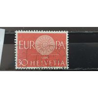 РАСПРОДАЖА ШВЕЙЦАРИЯ 1961г. Гаш.