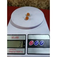 С рубля без мц. серьги "шарики". длина 2см.