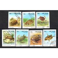 Черепахи Вьетнам 1989 год серия из 7 б/з марок