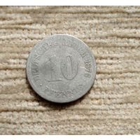 Werty71 Германия 10 пфеннигов 1876 D