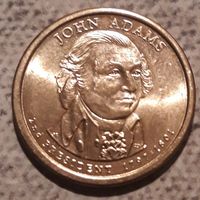 1 доллар 2007 D США 2й президент Джон Адамс