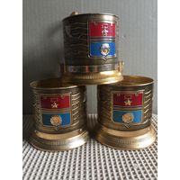 ПОДСТАКАННИКИ "ГЕРБ ВОЛГОГРАДА". 1970-Е ГОДА. РЕДКИЙ. В НАЛИЧИИ 4 ШТУКИ. ЦЕНА УКАЗАНА ЗА 1 ШТУКУ. СМ.ОПИСАНИЕ.