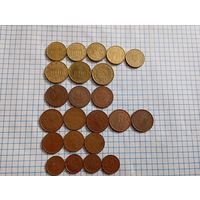 Евроценты 1.2,5,10,20,