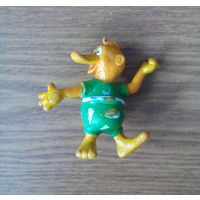 Фигурка "Drollinge" - утёнок Knibbel #3 (Knuddel #1, Knax #2, duck утка). Талисман маскот (mascot) немецкой ТВ программы "1, 2 oder 3". Schleich S (Шляйх) W.Germany Западная Германия ZDF 1 Althofer 84