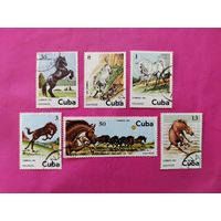 Куба. Лошади. ( 6 марок ) 1981 года. 5-10.