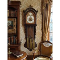 Антикварные Голландские Расписные Большие Часы Заанские / Zaance Clock Dutch XX век