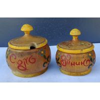 Деревянные шкатулки для соли и тмина