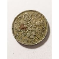 Великобритания 6 пенсов 1958