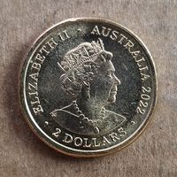 Австралия 2 доллара, 2022 г., 100 лет мужской сборной Австралии по футболу "Соккеруз", UC# 2017