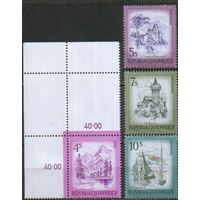 Полная серия из 4 марок 1973г. Австрия "Прекрасная Австрия" MNH