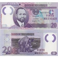 Мозамбик 20 метикал образца 2017 года UNC p149b