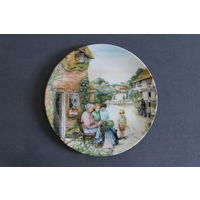Тарелка коллекционная [1991г. Англия, Royal Doulton, Кружевница, Bradex #26-R62-35.5] D=21см.